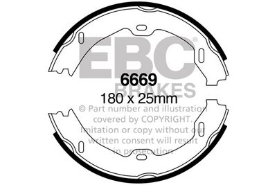 6669 EBC Brakes Комплект тормозных колодок