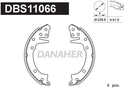 DBS11066 DANAHER Комплект тормозных колодок