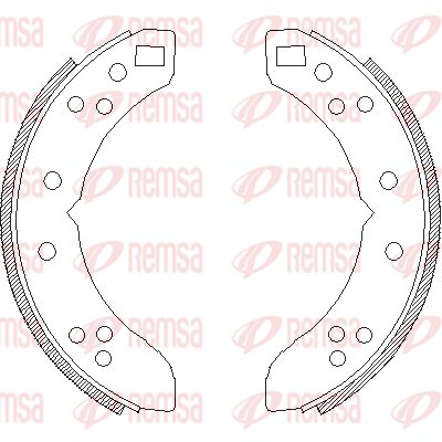 463500 REMSA Комплект тормозных колодок
