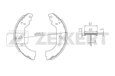 BK4370 ZEKKERT Комплект тормозных колодок