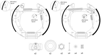 8DB355004661 HELLA Комплект тормозных колодок