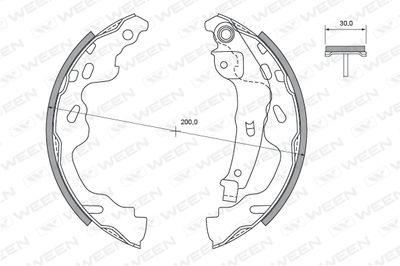 1522136 WEEN Комплект тормозных колодок