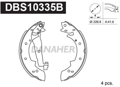 DBS10335B DANAHER Комплект тормозных колодок