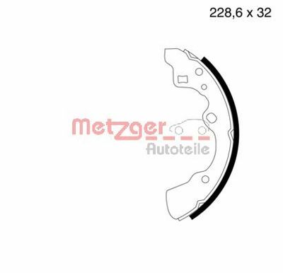 MG525 METZGER Комплект тормозных колодок