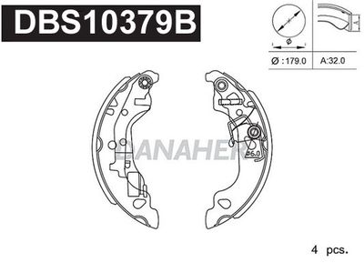 DBS10379B DANAHER Комплект тормозных колодок