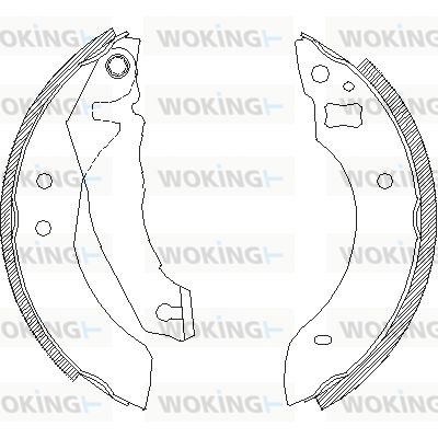 Z451000 WOKING Комплект тормозных колодок