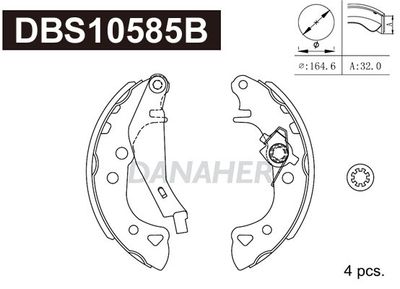 DBS10585B DANAHER Комплект тормозных колодок