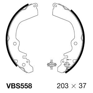 VBS558 MOTAQUIP Комплект тормозных колодок