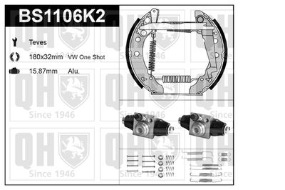 BS1106K2 QUINTON HAZELL Комплект тормозных колодок