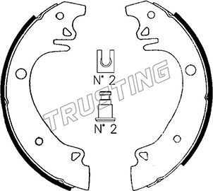 079178 TRUSTING Комплект тормозных колодок