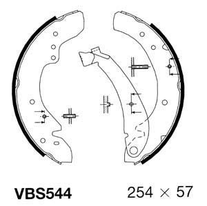 VBS544 MOTAQUIP Комплект тормозных колодок