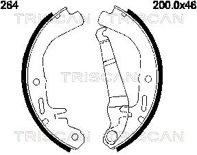 810024264 TRISCAN Комплект тормозных колодок