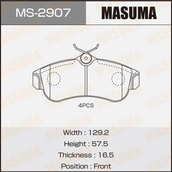 MS2907 MASUMA Комплект тормозных колодок