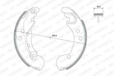 1522048 WEEN Комплект тормозных колодок