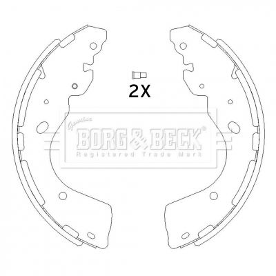 BBS6445 BORG & BECK Комплект тормозных колодок