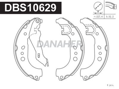 DBS10629 DANAHER Комплект тормозных колодок