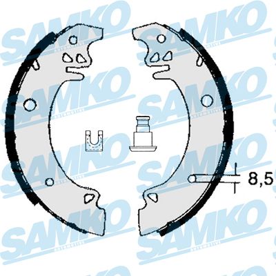 82750 SAMKO Комплект тормозных колодок