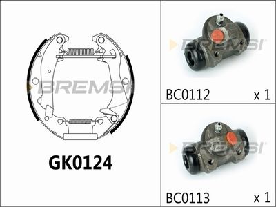 GK0124 BREMSI Комплект тормозных колодок