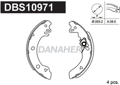 DBS10971 DANAHER Комплект тормозных колодок