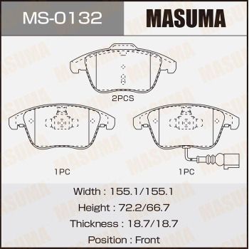 MS0132 MASUMA Комплект тормозных колодок