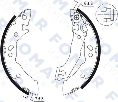 FO9042 FOMAR Friction Комплект тормозных колодок