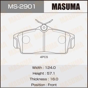 MS2901 MASUMA Комплект тормозных колодок