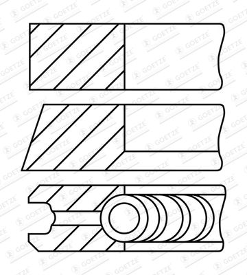 0843310700 GOETZE ENGINE Комплект поршневых колец