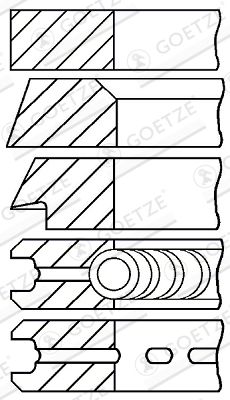 0826510010 GOETZE ENGINE Комплект поршневых колец