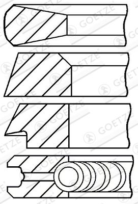 0817880700 GOETZE ENGINE Комплект поршневых колец