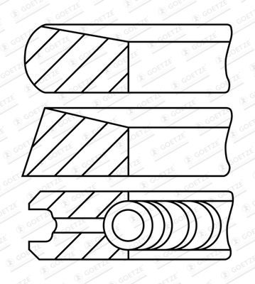 0844860500 GOETZE ENGINE Комплект поршневых колец