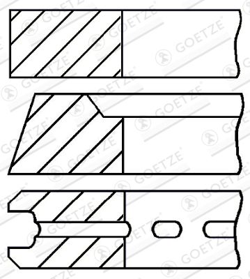 0852010000 GOETZE ENGINE Комплект поршневых колец