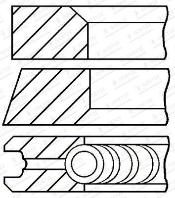 0810540000 GOETZE ENGINE Комплект поршневых колец