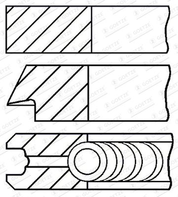 0810790800 GOETZE ENGINE Комплект поршневых колец