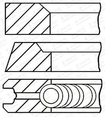 0843420000 GOETZE ENGINE Комплект поршневых колец