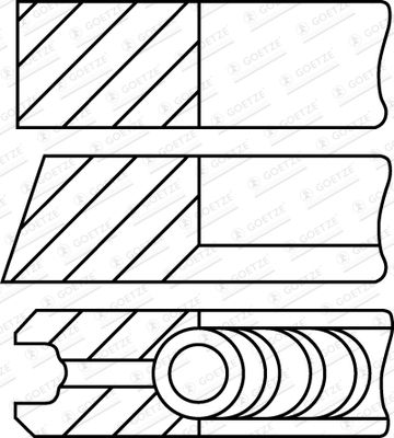 0830650010 GOETZE ENGINE Комплект поршневых колец