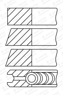 0852241100 GOETZE ENGINE Комплект поршневых колец