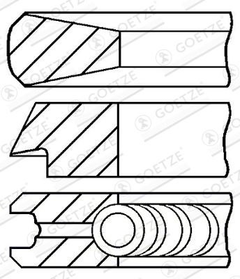 0843360700 GOETZE ENGINE Комплект поршневых колец