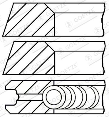 0831950010 GOETZE ENGINE Комплект поршневых колец