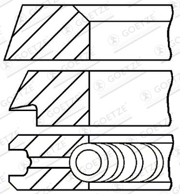 0839450000 GOETZE ENGINE Комплект поршневых колец