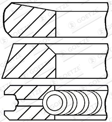 0811350000 GOETZE ENGINE Комплект поршневых колец