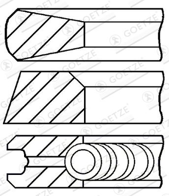 0810550000 GOETZE ENGINE Комплект поршневых колец