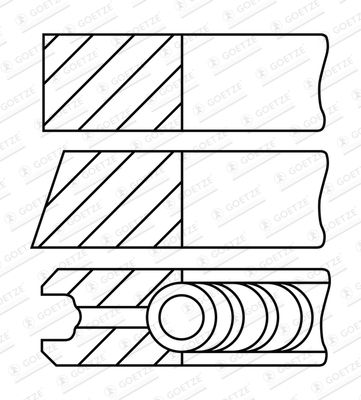 0843200700 GOETZE ENGINE Комплект поршневых колец