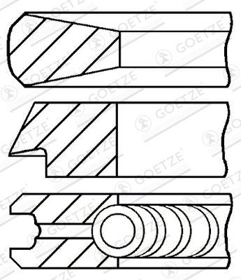 0810800800 GOETZE ENGINE Комплект поршневых колец