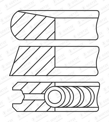 0844310000 GOETZE ENGINE Комплект поршневых колец