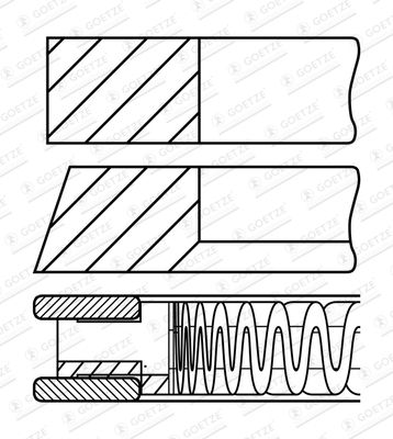 0844890500 GOETZE ENGINE Комплект поршневых колец