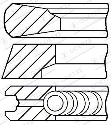 0842890000 GOETZE ENGINE Комплект поршневых колец