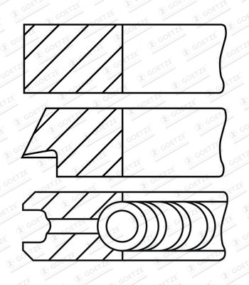 0842930600 GOETZE ENGINE Комплект поршневых колец