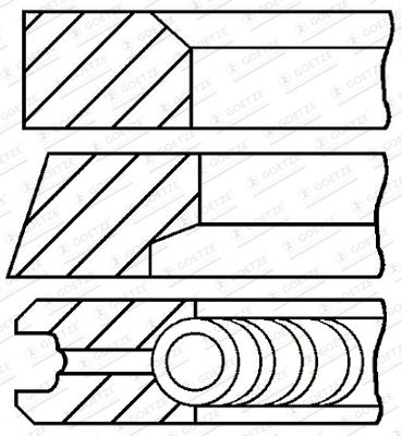 0844510000 GOETZE ENGINE Комплект поршневых колец