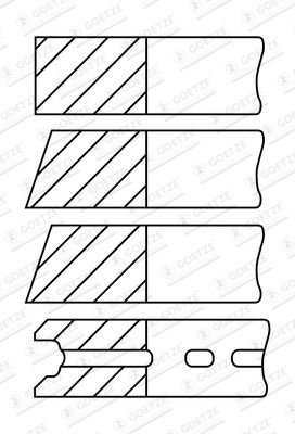 0852230900 GOETZE ENGINE Комплект поршневых колец