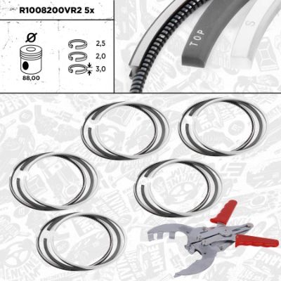 R1008200VR2 ET ENGINETEAM Комплект поршневых колец